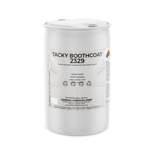 Tacky Booth Coating 2329 - Water Based Clear Tacky Coating for Temporary Paint Booth Protection