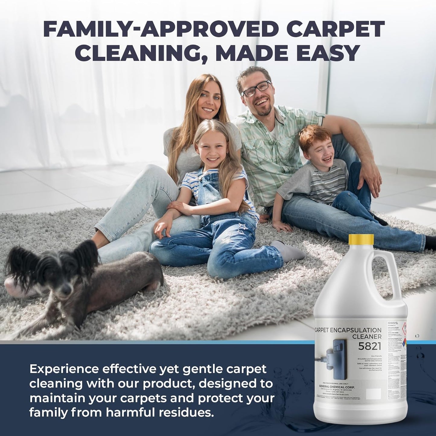 CarpetGeneral Encapsulating Cleaner 5821 - Capture Dirt and Grime and Vacuum it Away
