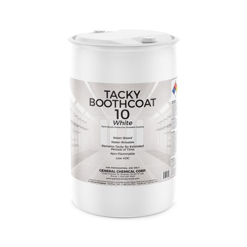 Tacky Booth Coating 10W - Water Based White Tacky Coating Paint Booth Protection