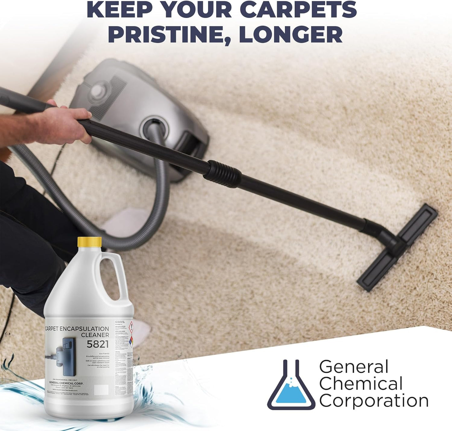 CarpetGeneral Encapsulating Cleaner 5821 - Capture Dirt and Grime and Vacuum it Away