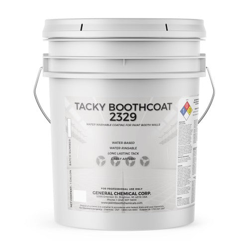 Tacky Booth Coating 2329 - Water Based Clear Tacky Coating for Temporary Paint Booth Protection