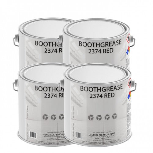 Booth Grease 2374 Red - Protective Paint Coating for Heavy Overspray