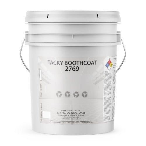 Tacky Booth Coating 2769 - Water Based White Tacky Coating for Temporary Paint Booth Protection