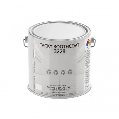 Tacky Booth Coating 3228 - Water Based, Soft, Clear Tacky Coating for Temporary Paint Booth Protection