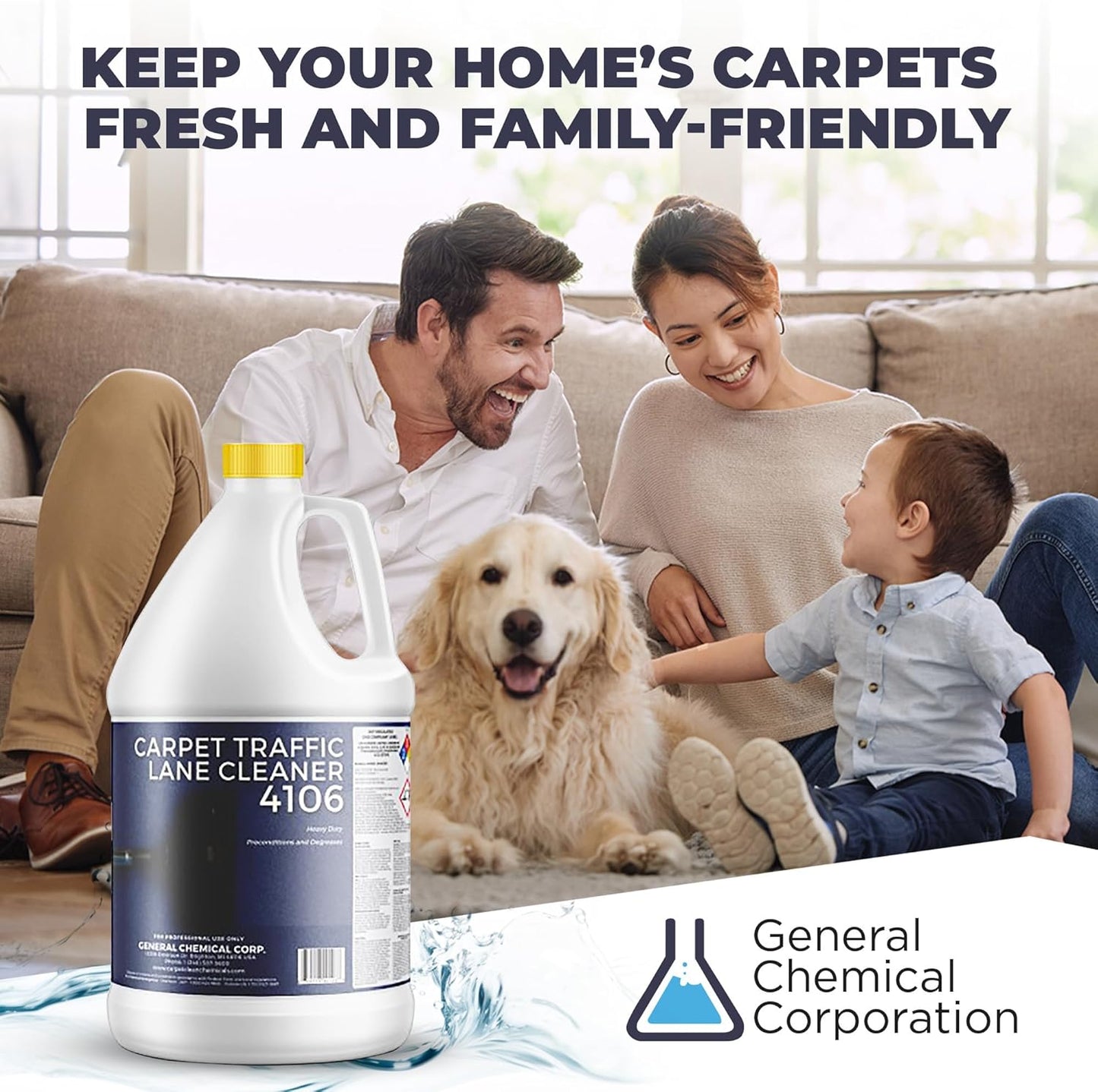 CarpetGeneral Carpet Traffic Cleaner 4106 - Restore Traffic Lanes on Carpet