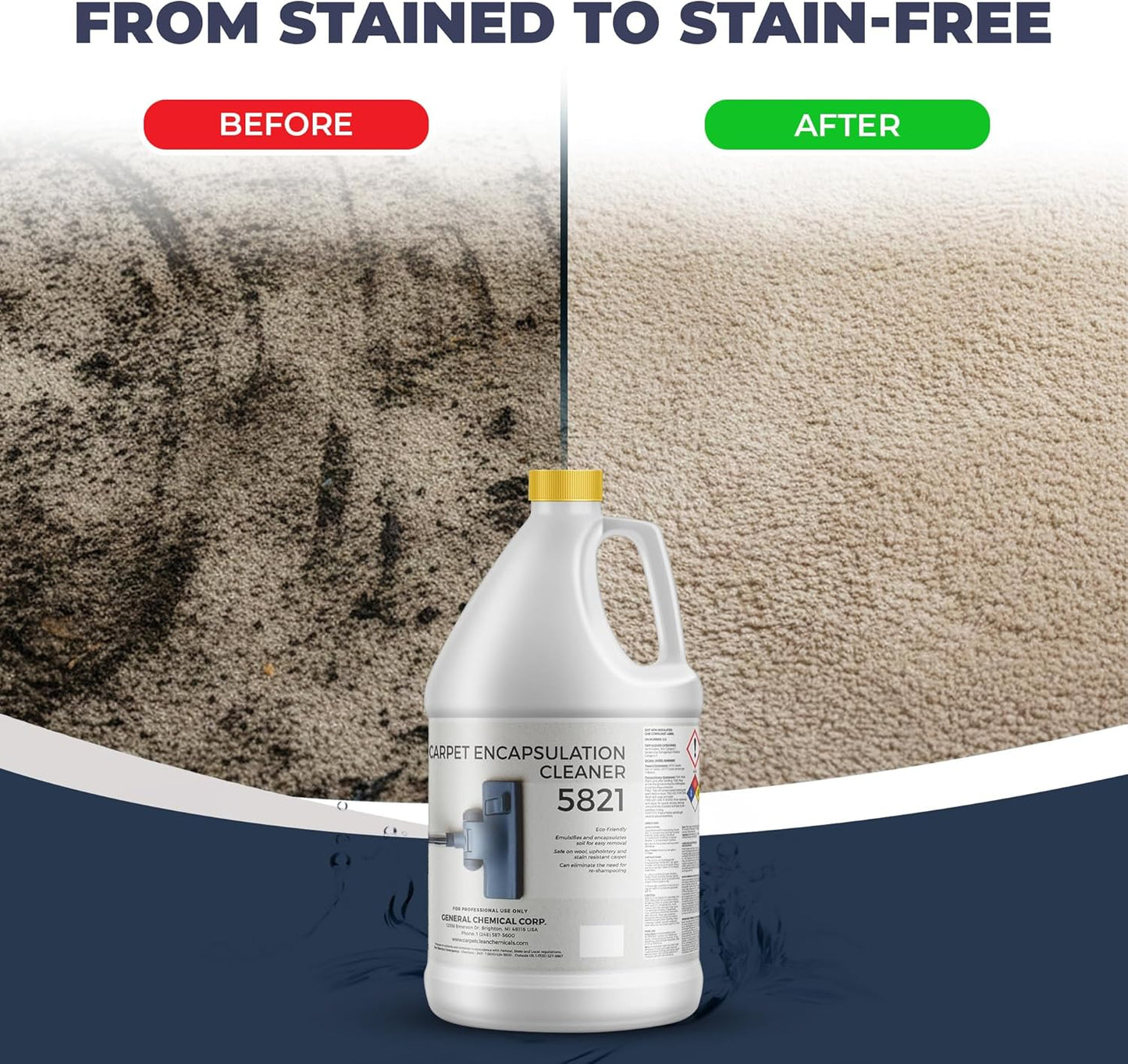CarpetGeneral Encapsulating Cleaner 5821 - Capture Dirt and Grime and Vacuum it Away