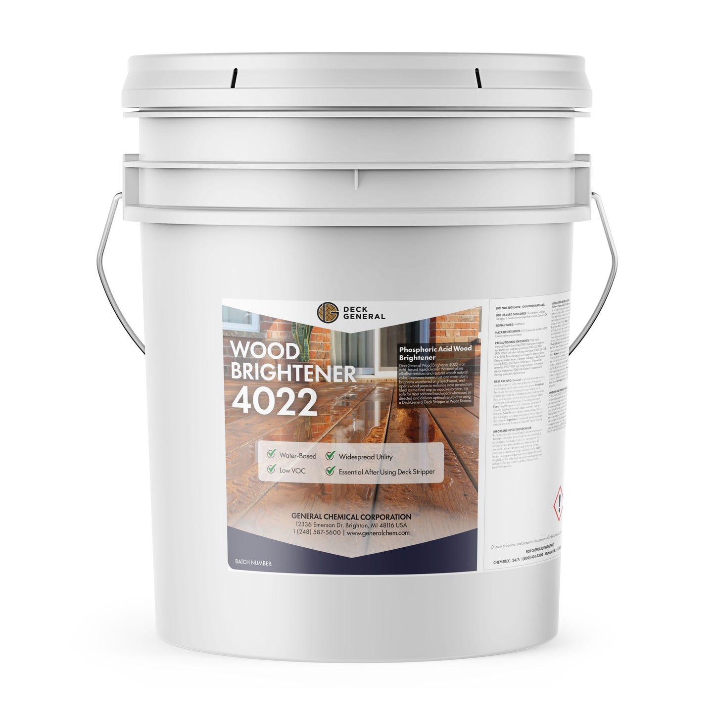 DeckGeneral Wood Brightener 4022 - Spray On Wood Brightener Pre-Treatment