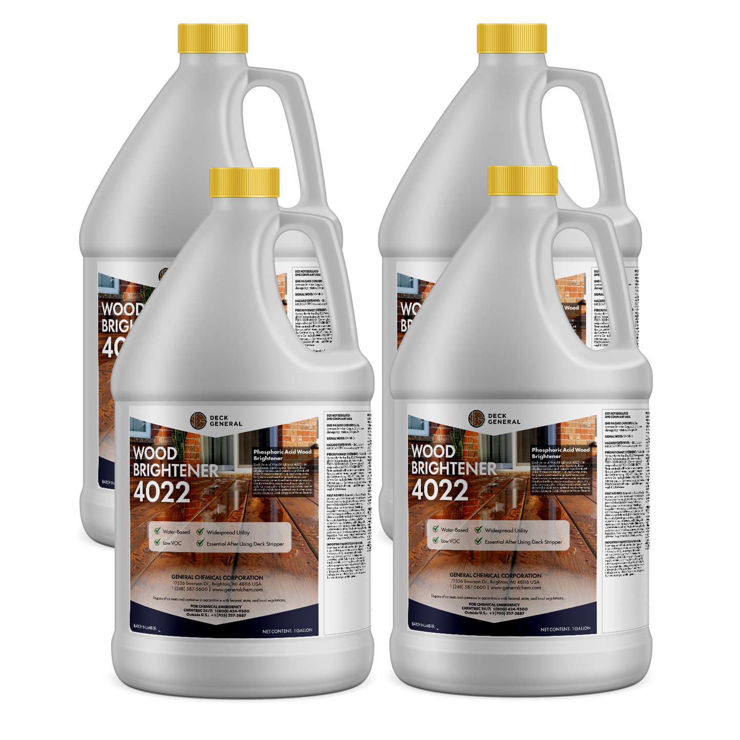 DeckGeneral Wood Brightener 4022 - Spray On Wood Brightener Pre-Treatment