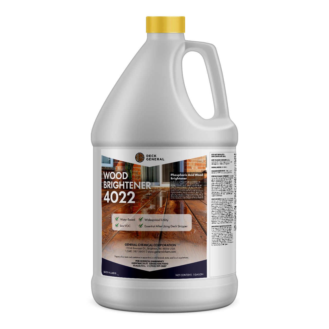 DeckGeneral Wood Brightener 4022 - Spray On Wood Brightener Pre-Treatment