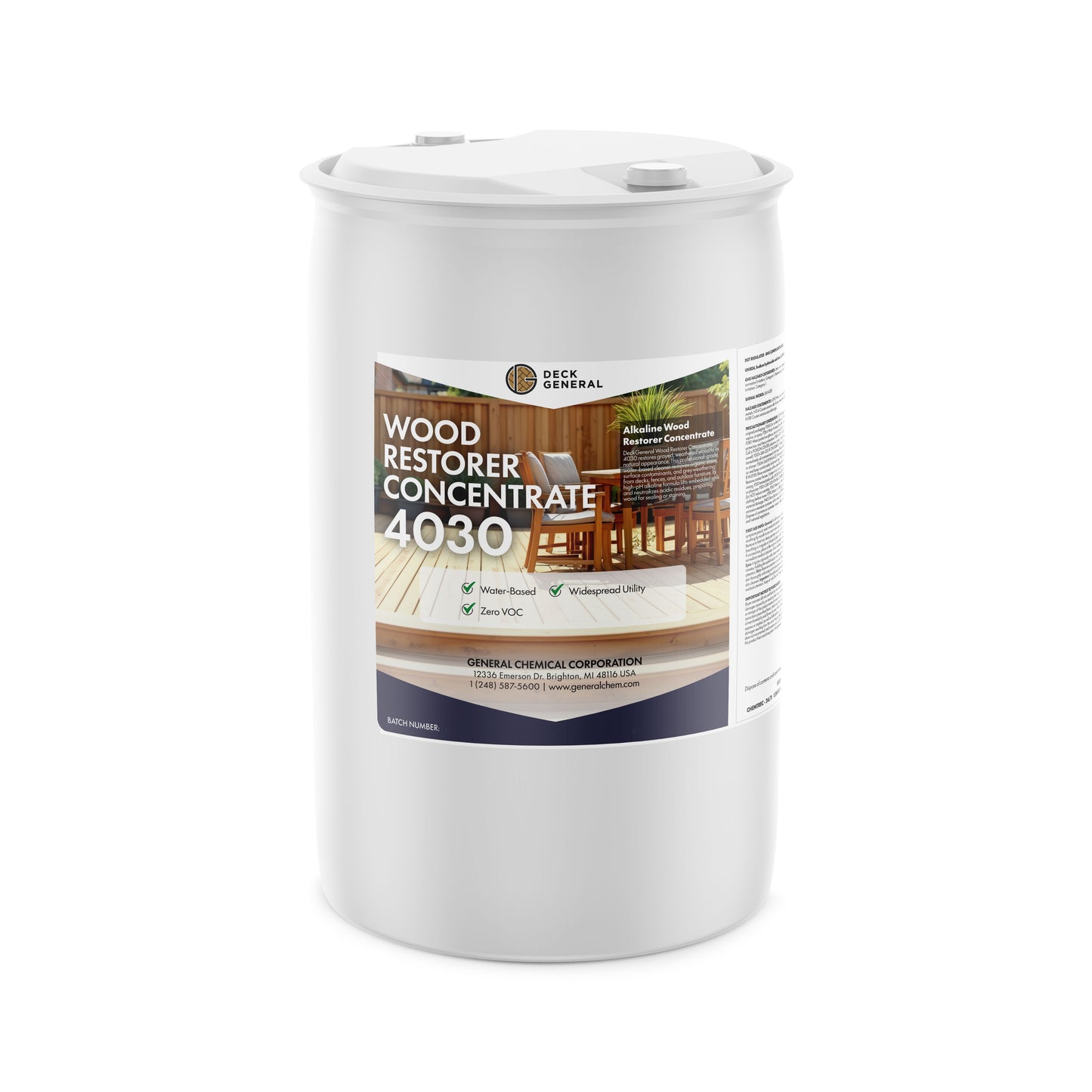 DeckGeneral Wood Restorer Concentrate 4030 - Restore Your Wood and Remove Mildew and Weather Stains