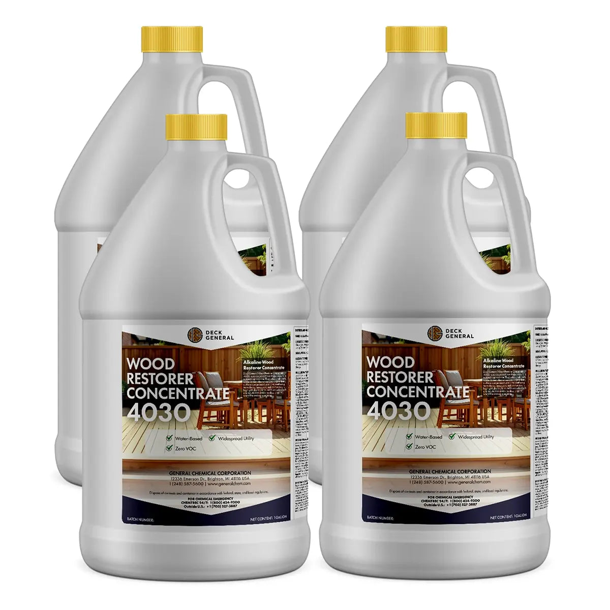 DeckGeneral Wood Restorer Concentrate 4030 - Restore Your Wood and Remove Mildew and Weather Stains
