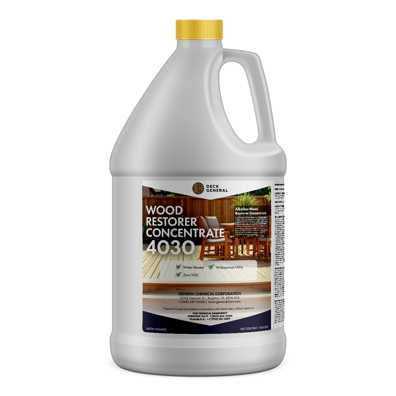 DeckGeneral Wood Restorer Concentrate 4030 - Restore Your Wood and Remove Mildew and Weather Stains