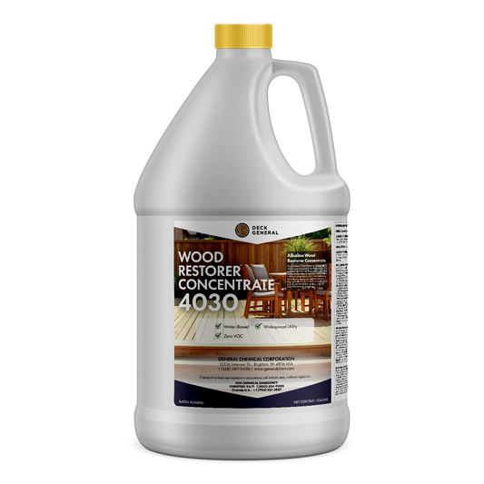 DeckGeneral Wood Restorer Concentrate 4030 - Restore Your Wood and Remove Mildew and Weather Stains