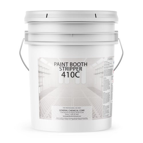 Paint Booth Stripper 410C - Low Viscosity Paint Remover for Walls and Windows