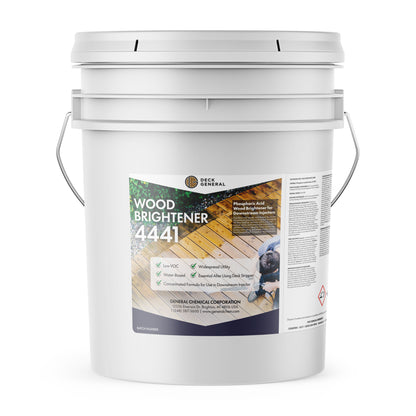 DeckGeneral Down Stream Injectable Wood Brightener 4441 - Revitalize Wood's Natural Color and Vibrancy