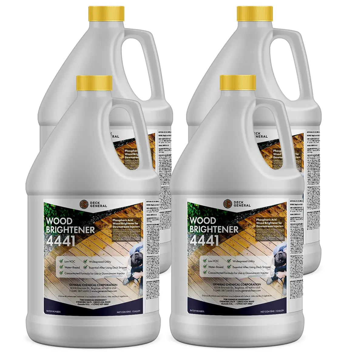 DeckGeneral Down Stream Injectable Wood Brightener 4441 - Revitalize Wood's Natural Color and Vibrancy
