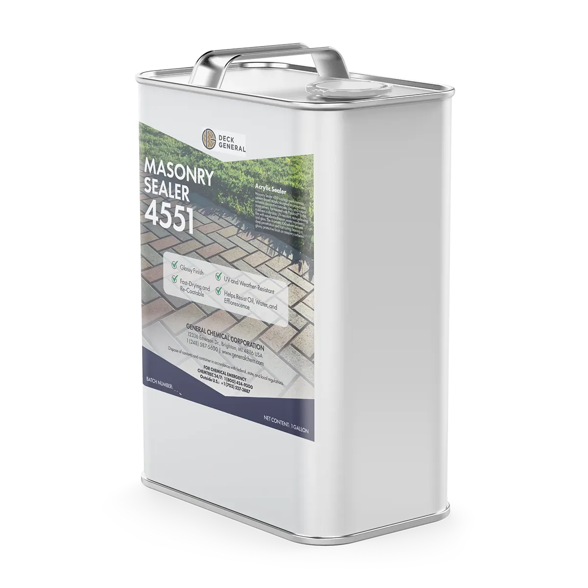PaverGeneral Masonry Sealer 4551 - Water Damage Protection Glossy Finish Sealer