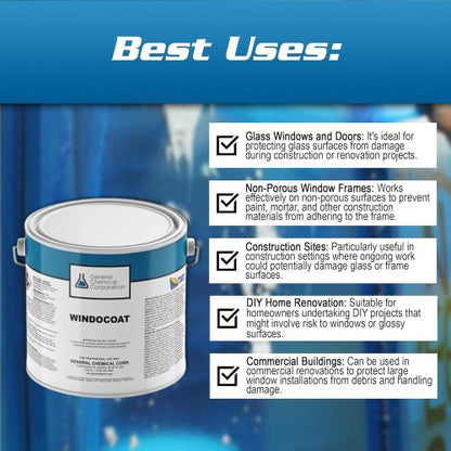 Windocoat 4880 - Temporary Protective Coating for Windows and Glass