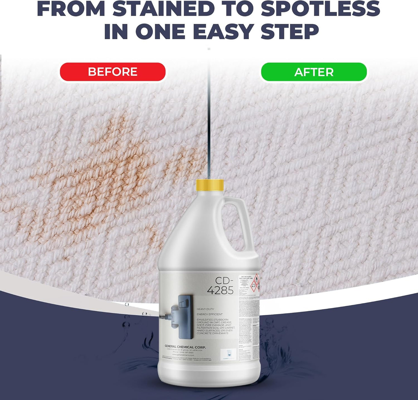 CarpetGeneral CD 4285 - Multi Purpose Carpet Degreaser, Stain Remover