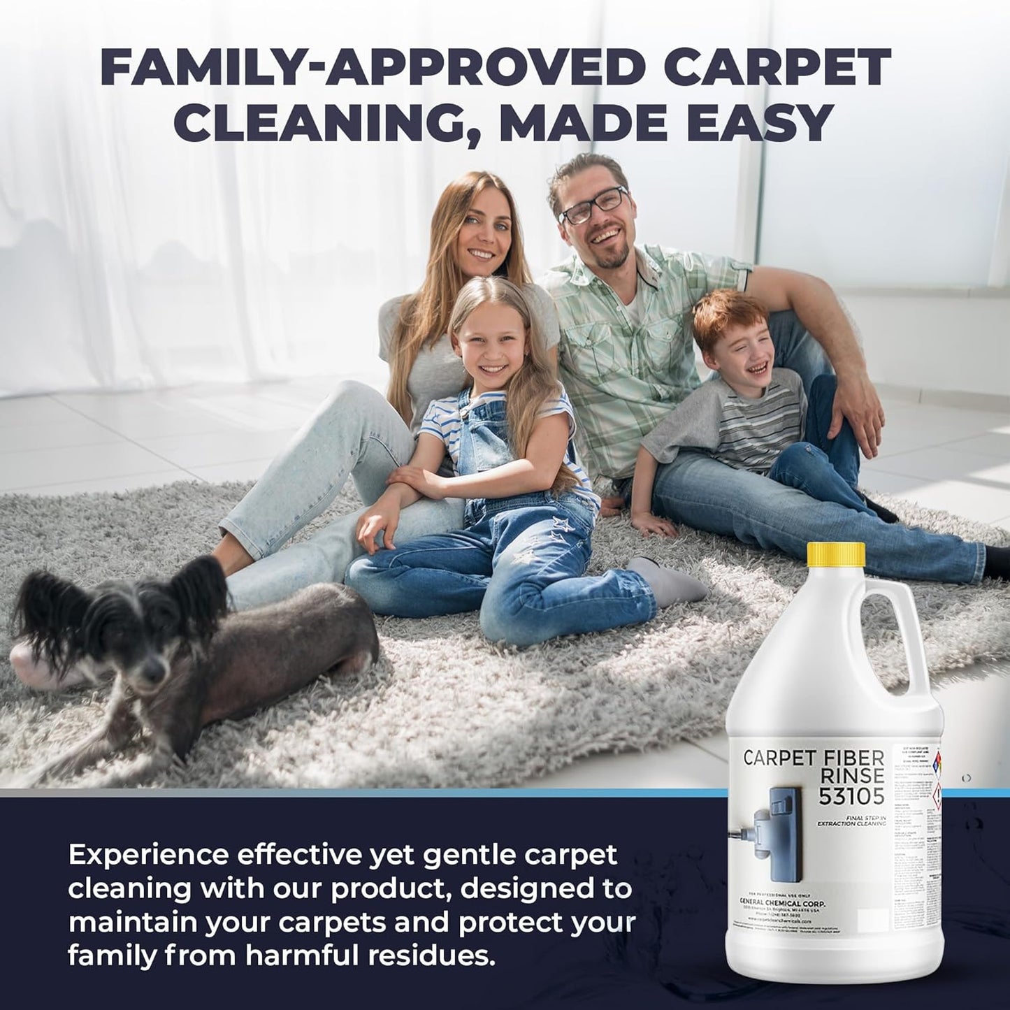 CarpetGeneral Carpet Fiber Rinse & Neutralizer 53105 -  Citric Acid Fiber Rinse & Neutralizer