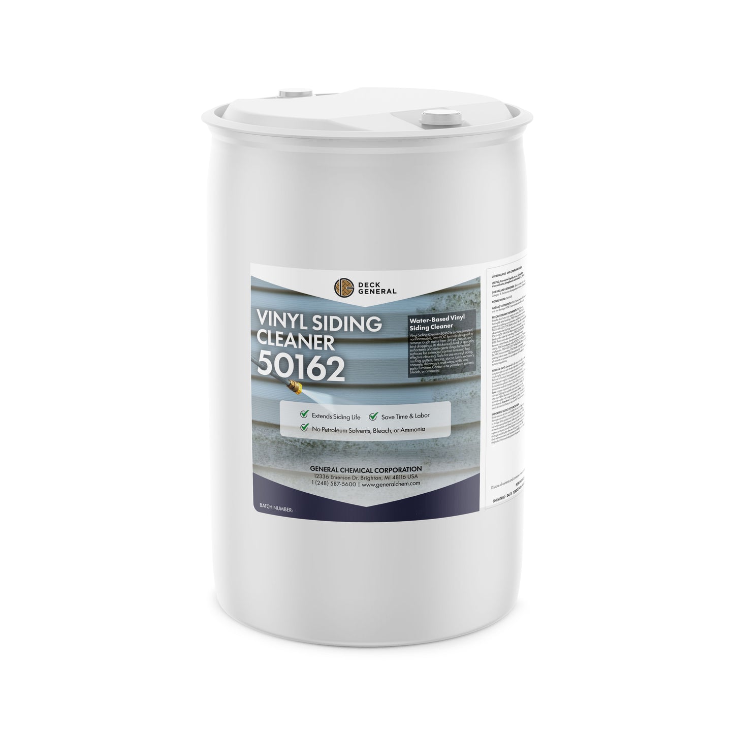 DeckGeneral Vinyl Siding Cleaner 50162 - Effective Cleaning for Siding, Gutters, Walkways, and More