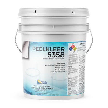 Peelkleer 5358 - Transparent Blue Strippable Protective Coating for Walls, Windows, and Lights