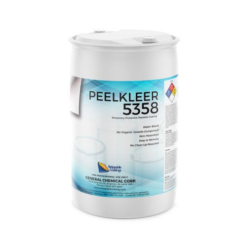 Peelkleer 5358 - Transparent Blue Strippable Protective Coating for Walls, Windows, and Lights