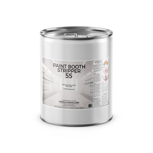 Paint Booth Cleaner 55 - Solvent Based Paint Remover for Heavy Overspray