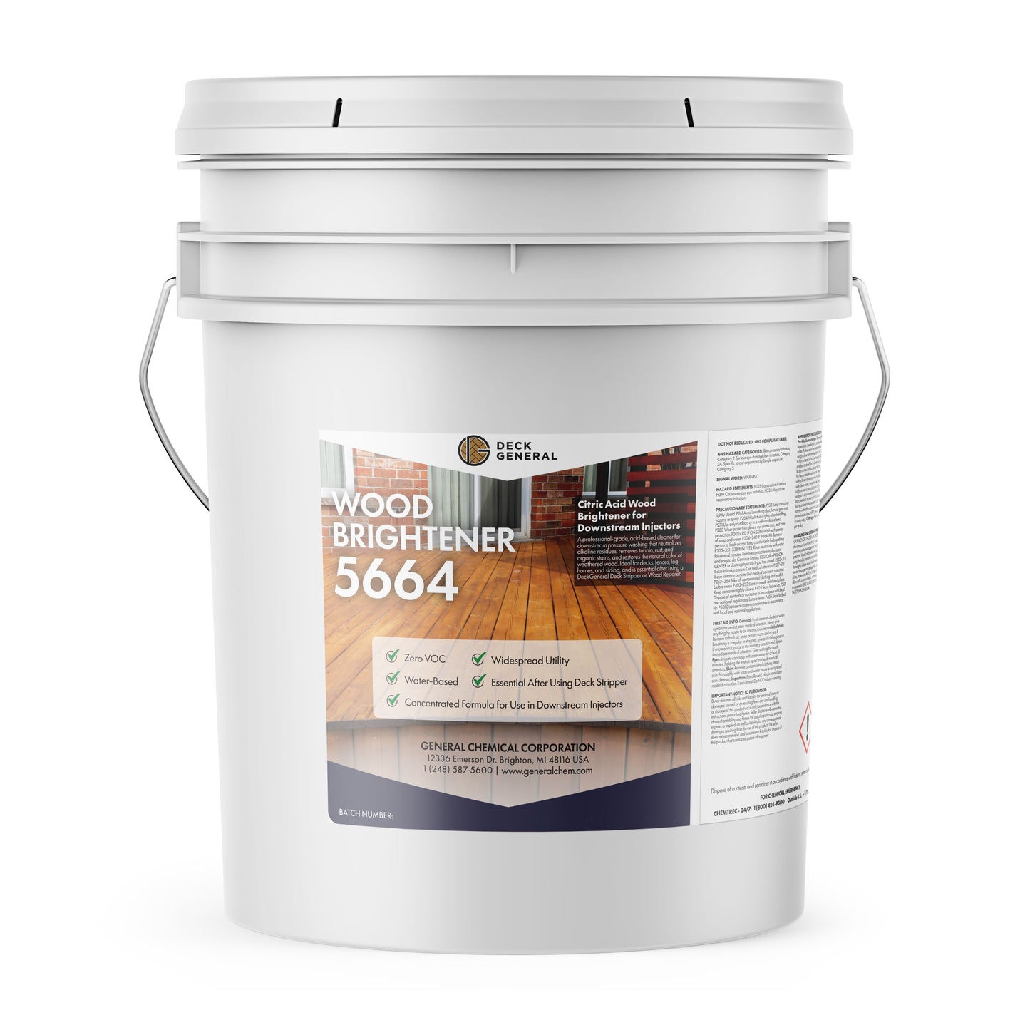 DeckGeneral Down Stream Injectable Wood Brightener 5664 - Restore the Natural Color of Wood in Minutes
