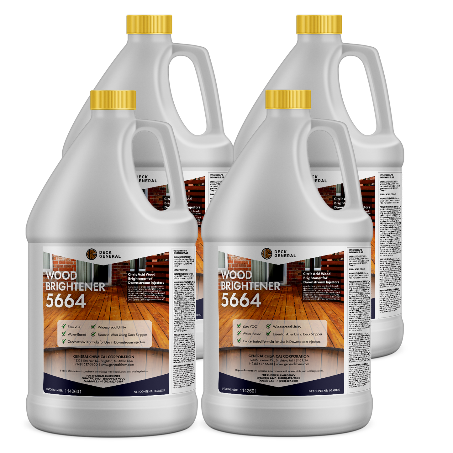 DeckGeneral Down Stream Injectable Wood Brightener 5664 - Restore the Natural Color of Wood in Minutes