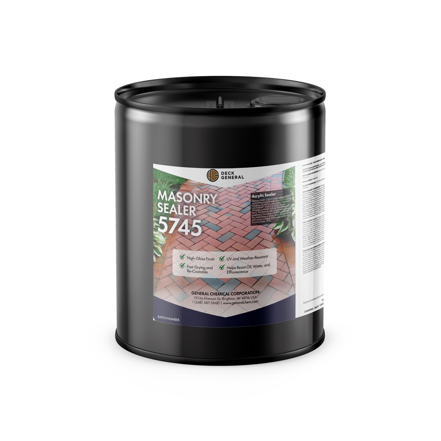 PaverGeneral Masonry Sealer 5745 - High Gloss Finish for Water Damage Protection