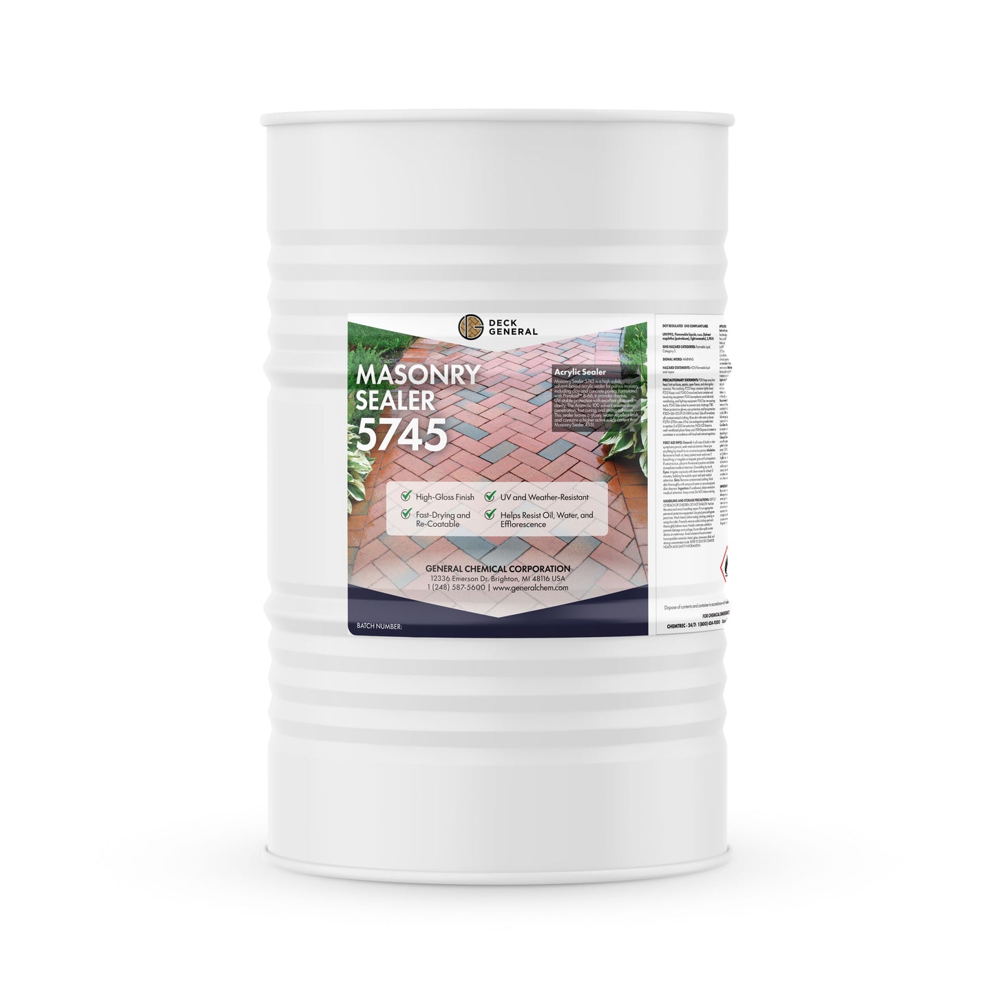 PaverGeneral Masonry Sealer 5745 - High Gloss Finish for Water Damage Protection