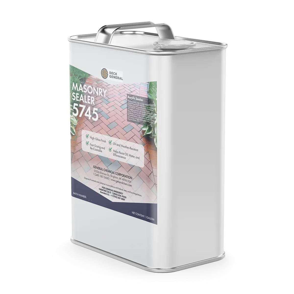 PaverGeneral Masonry Sealer 5745 - High Gloss Finish for Water Damage Protection