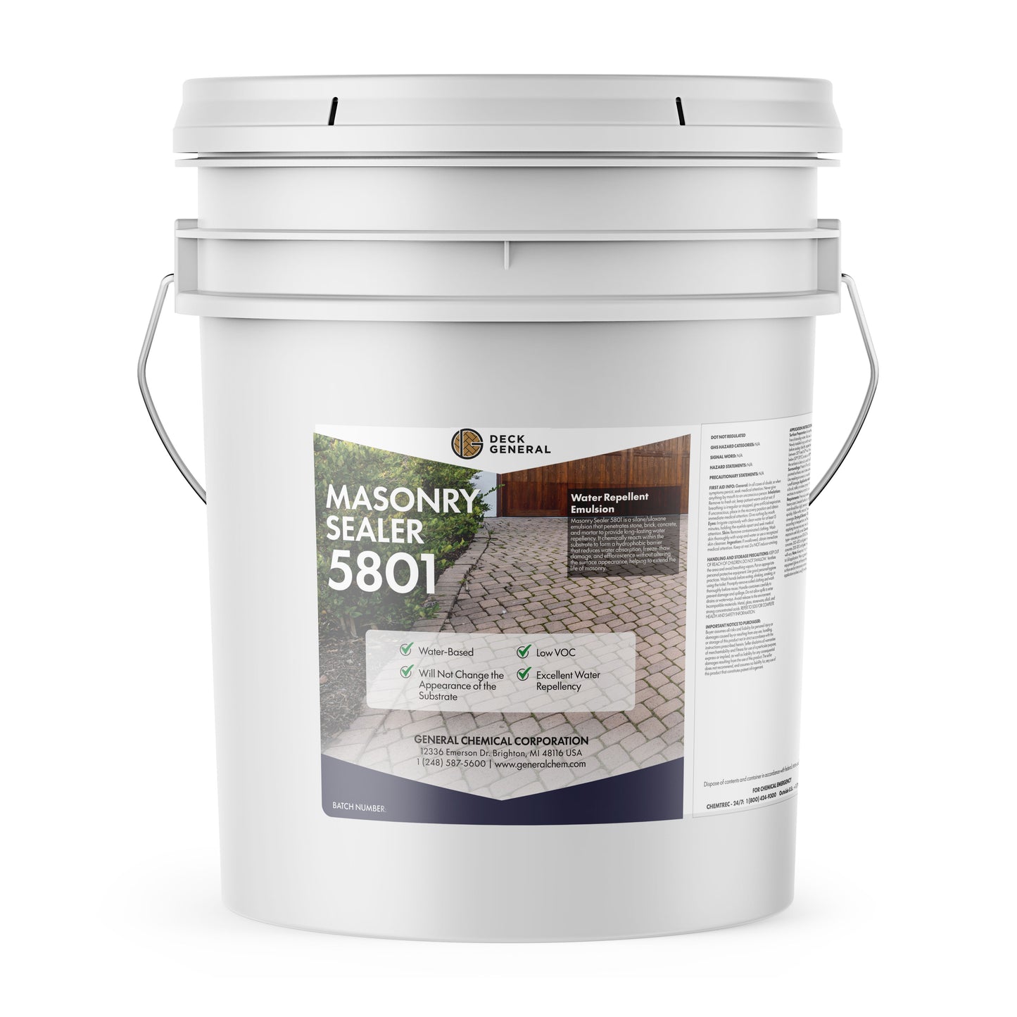 PaverGeneral Masonry Sealer 5801 - Water Damage Protection Invisible Finish Sealer
