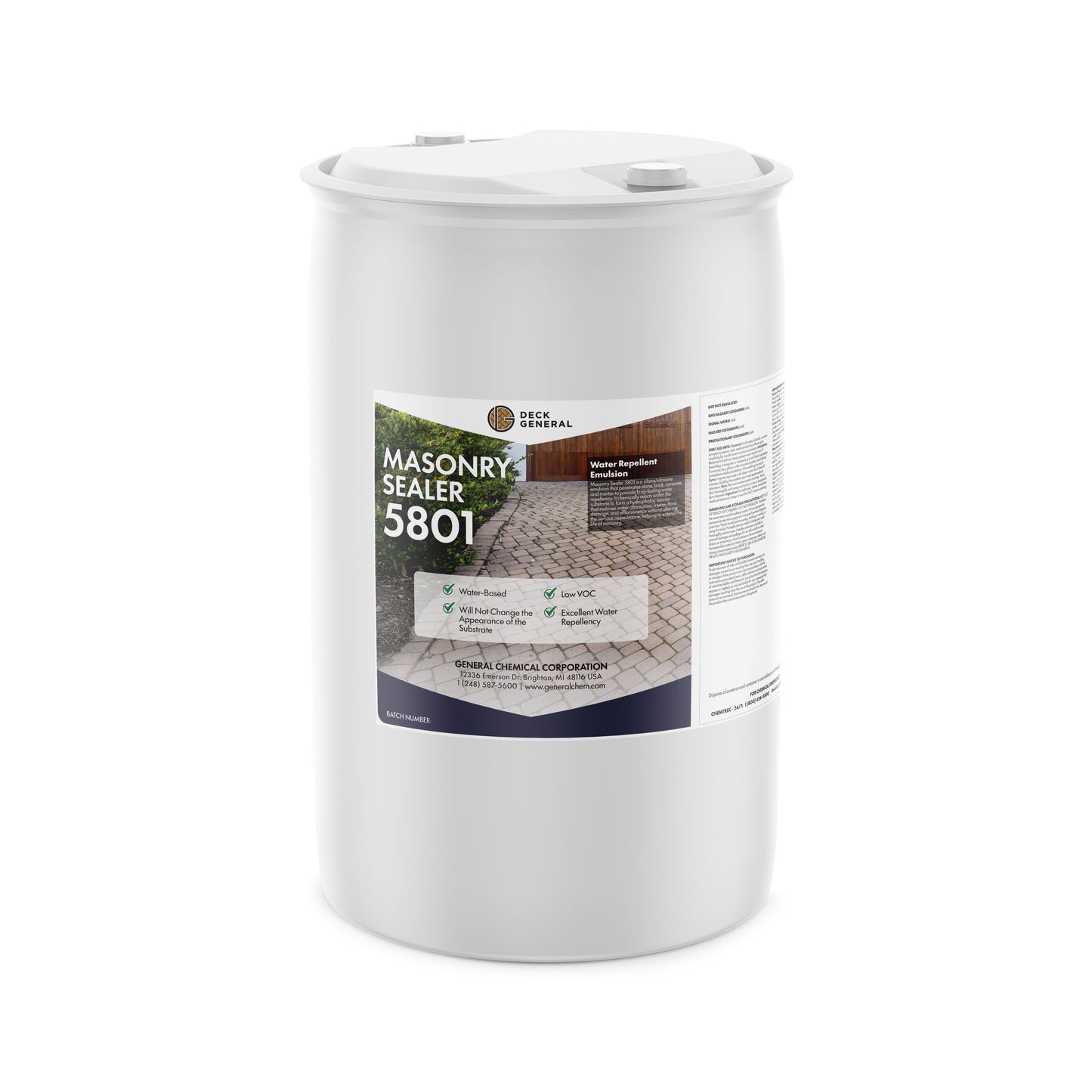 PaverGeneral Masonry Sealer 5801 - Water Damage Protection Invisible Finish Sealer