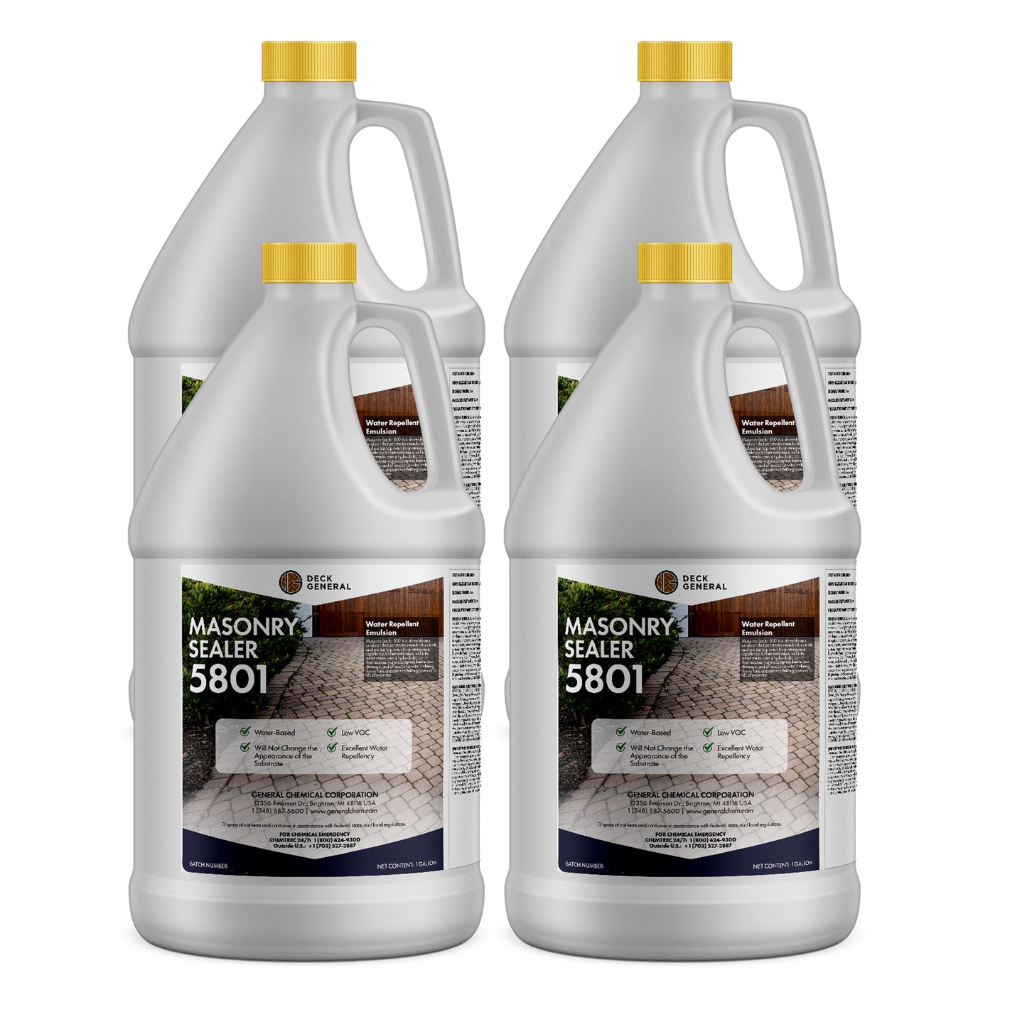 PaverGeneral Masonry Sealer 5801 - Water Damage Protection Invisible Finish Sealer