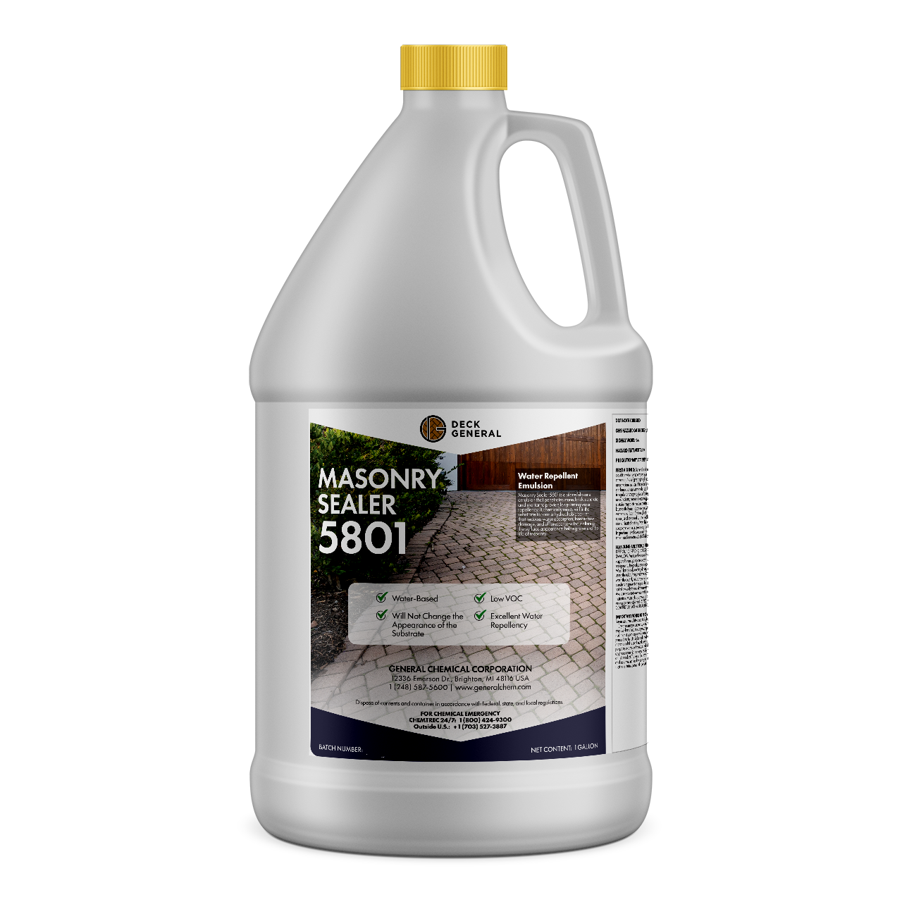 PaverGeneral Masonry Sealer 5801 - Water Damage Protection Invisible Finish Sealer