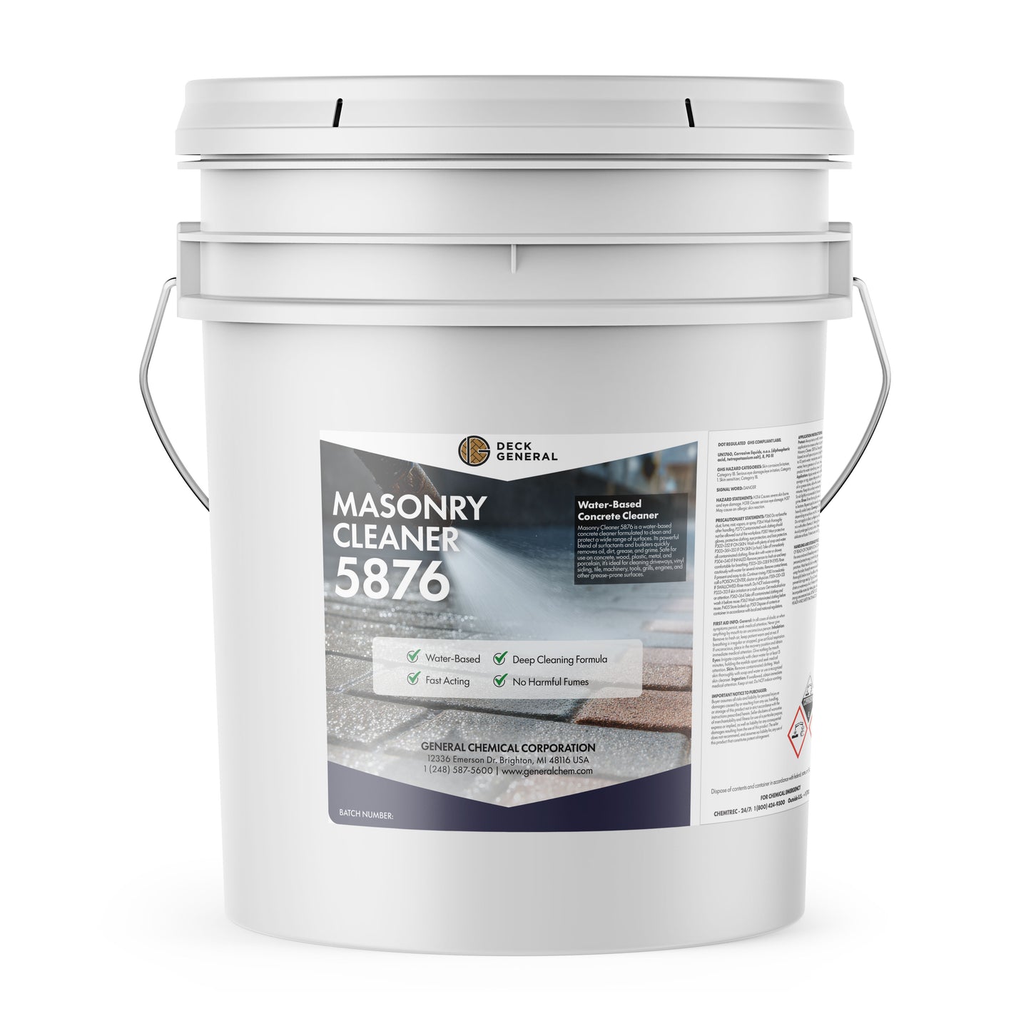 PaverGeneral Masonry Cleaner 5876 - Oil, Grease, and Dirt Remover for Wood, Plastic, Metal, Stone, and More