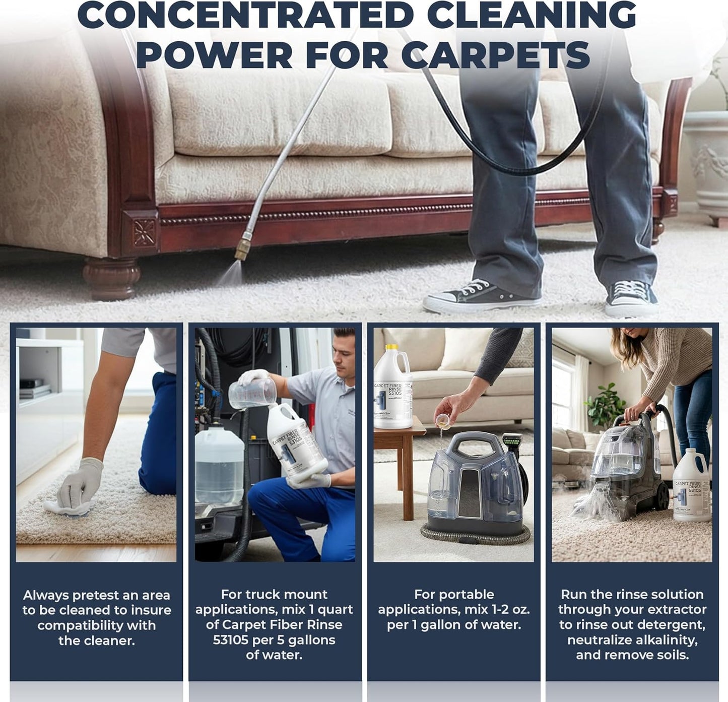 CarpetGeneral Carpet Fiber Rinse & Neutralizer 53105 -  Citric Acid Fiber Rinse & Neutralizer