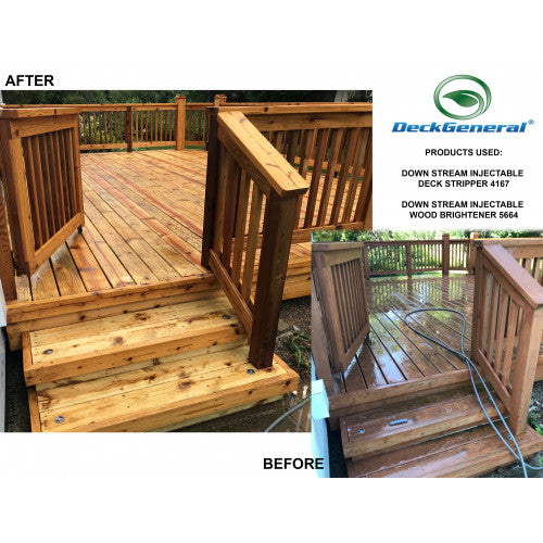 DeckGeneral Down Stream Injectable Wood Brightener 5664 - Restore the Natural Color of Wood in Minutes
