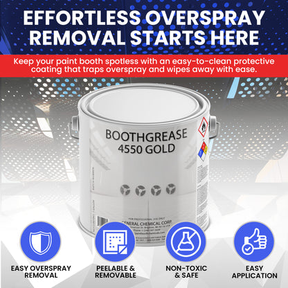 Booth Grease 4550 Gold - Protective Paint Coating for Heavy Overspray