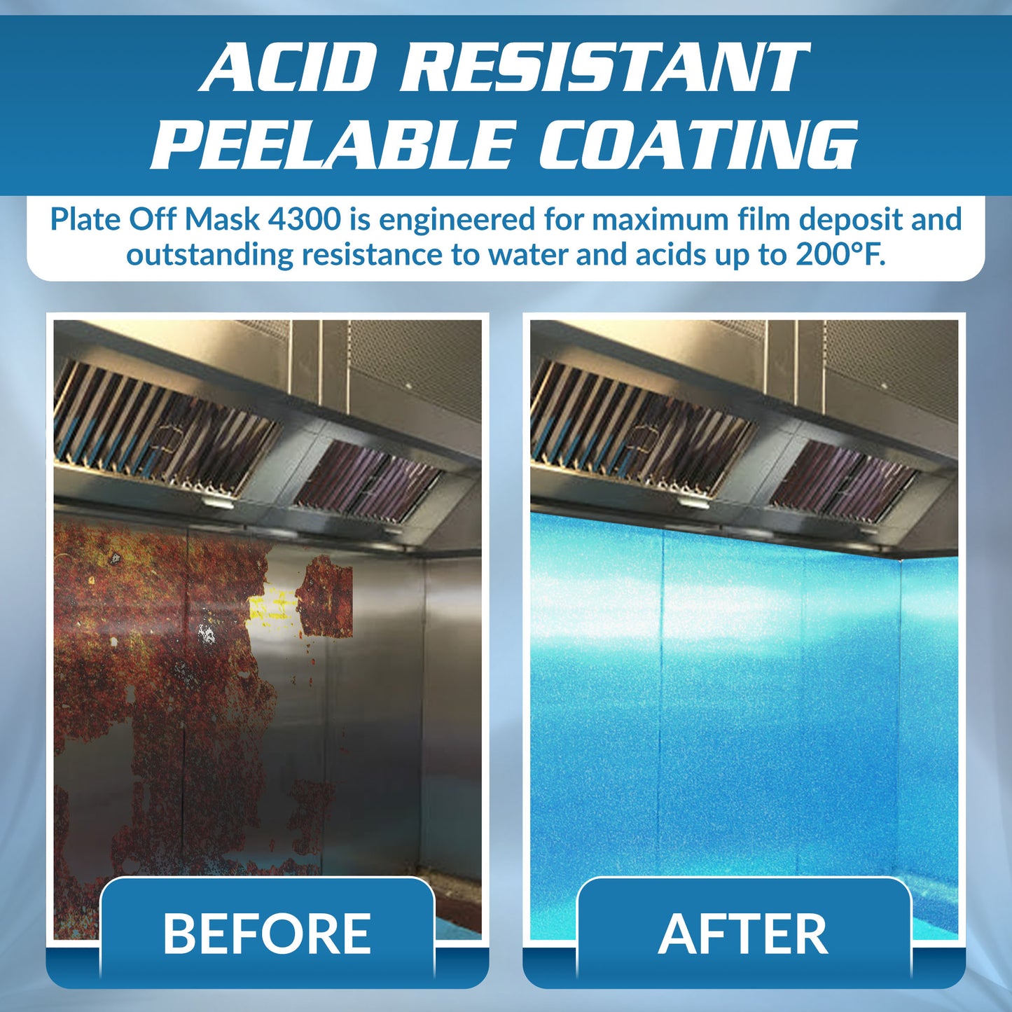 Plate Off Mask 4300 - Blue Strippable Water and Acid Resistant Coating