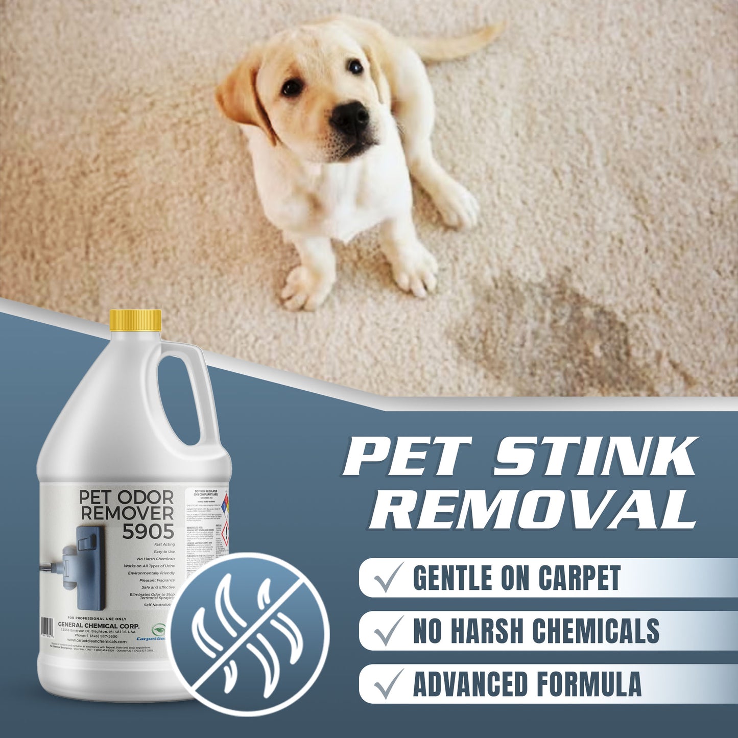 Pet Urine Smell and Odor Remover 5905 - Eliminate Organic Pet Odors
