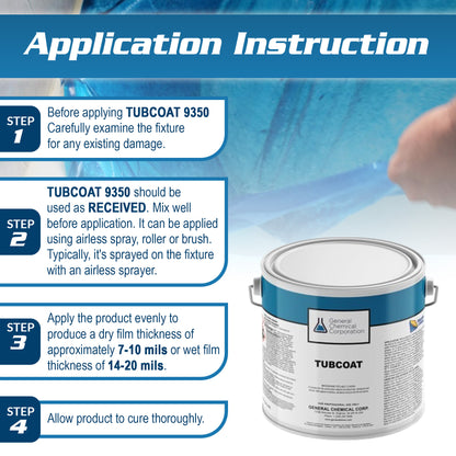 Tubcoat 9350 - Thick Protective Coating for Bath Tubs