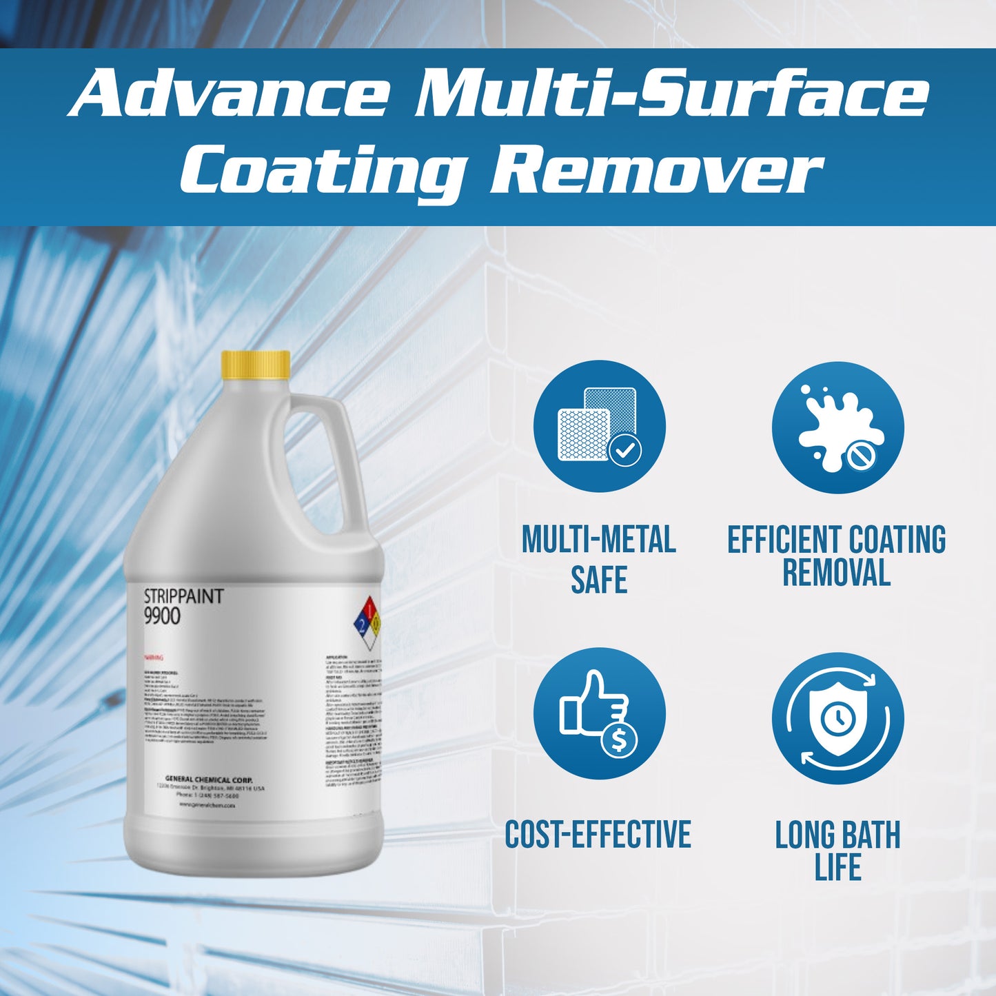 StripPaint 9900 - Cured Coating Stripper for Powder, E-coating, and Wet Coatings