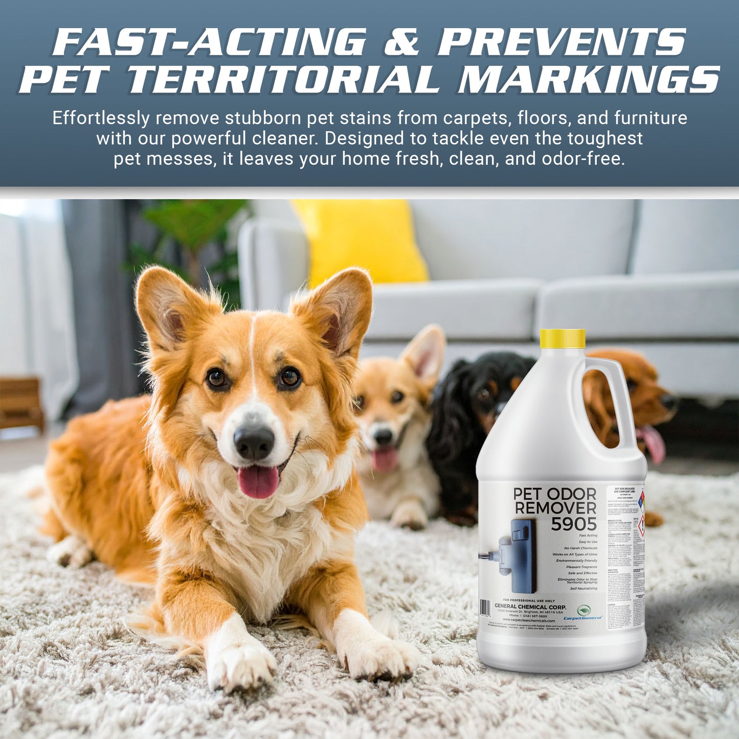 Pet Urine Smell and Odor Remover 5905 - Eliminate Organic Pet Odors