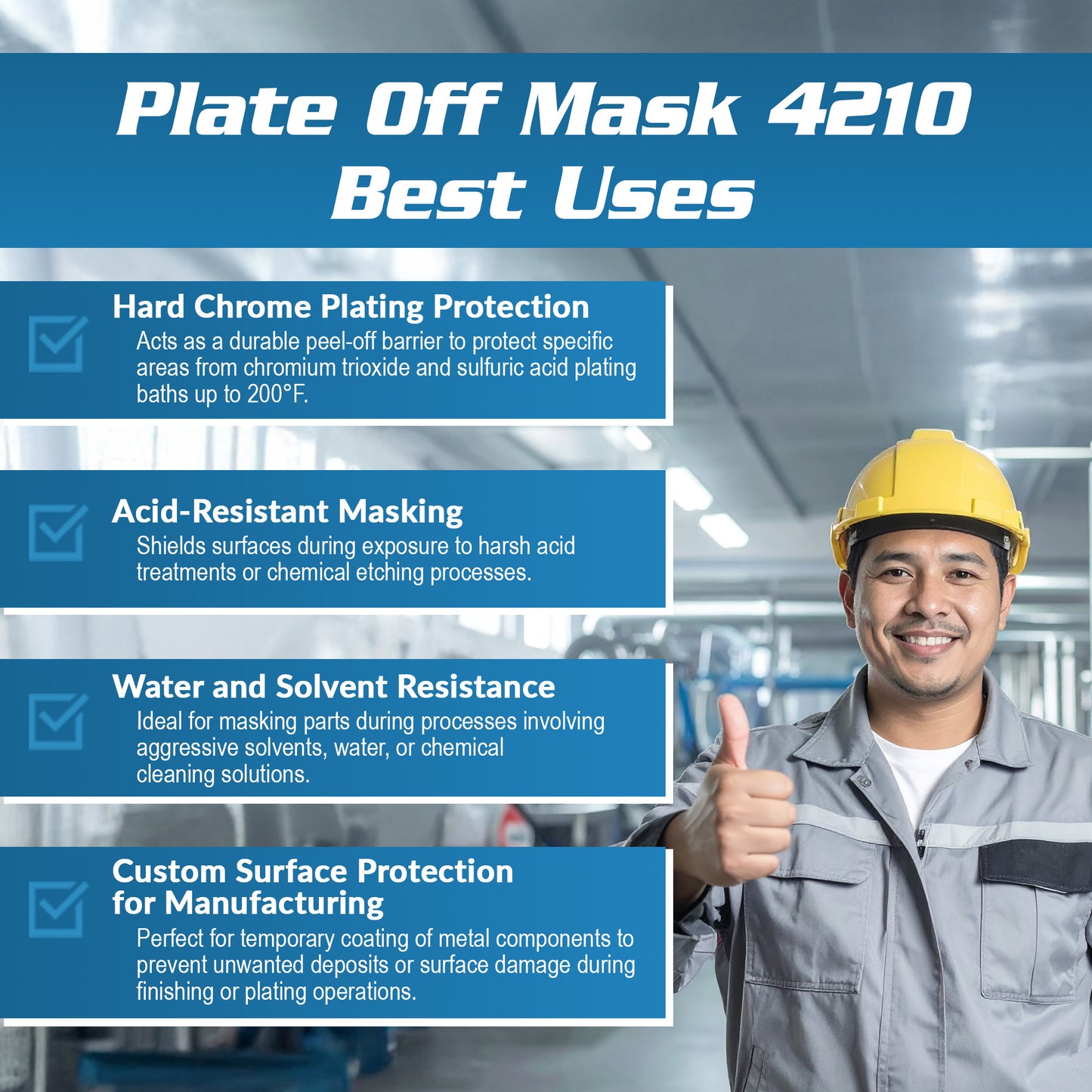 Plate Off Mask 4210 - Blue Peelable Solvent Based Maskant