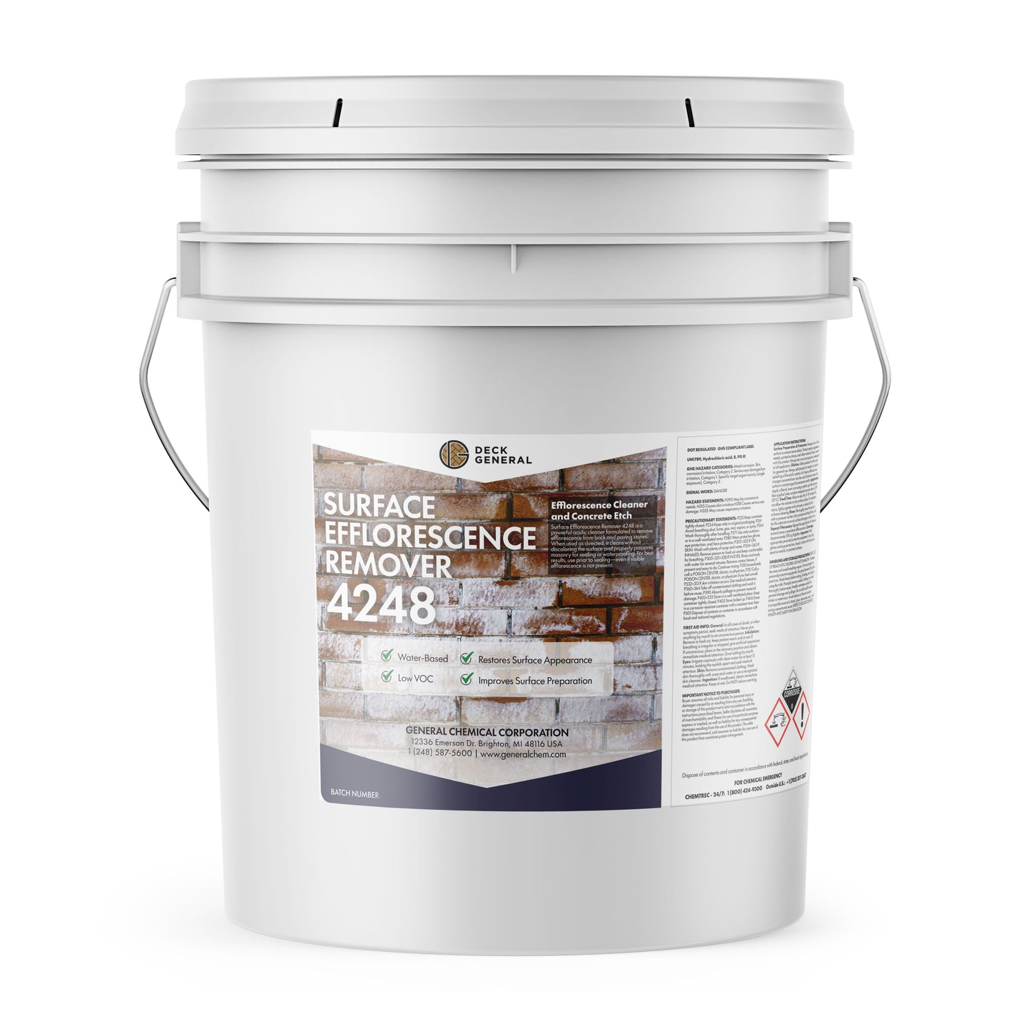 PaverGeneral Surface Efflorescence Remover 4248 - Remove Salt Stains from Brick, Stone, Concrete, and More