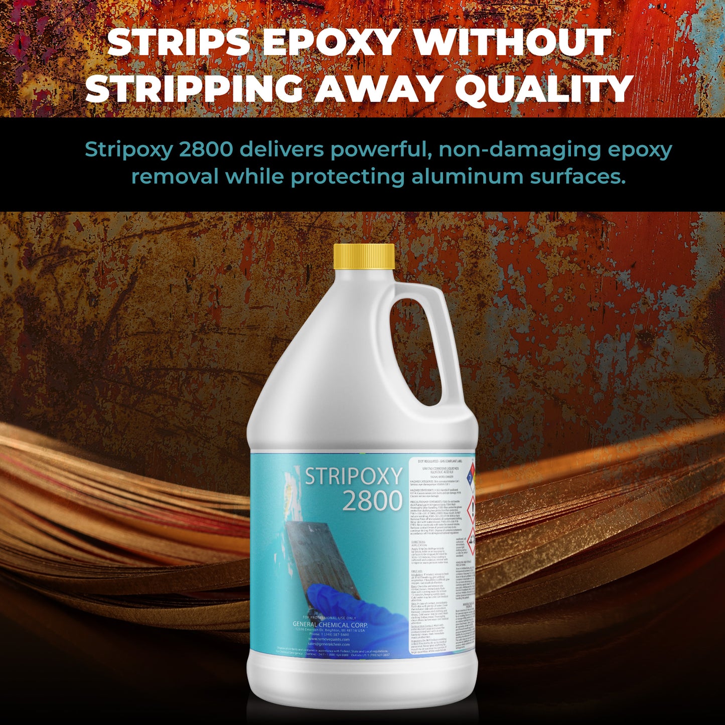 Stripoxy 2800 - Water Based Epoxy Paint Remover for Aluminum