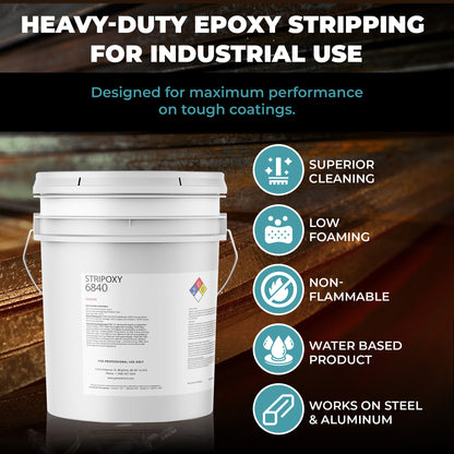 Stripoxy 6840 - Cured and Uncured Epoxy Paint Remover for Metal Surfaces